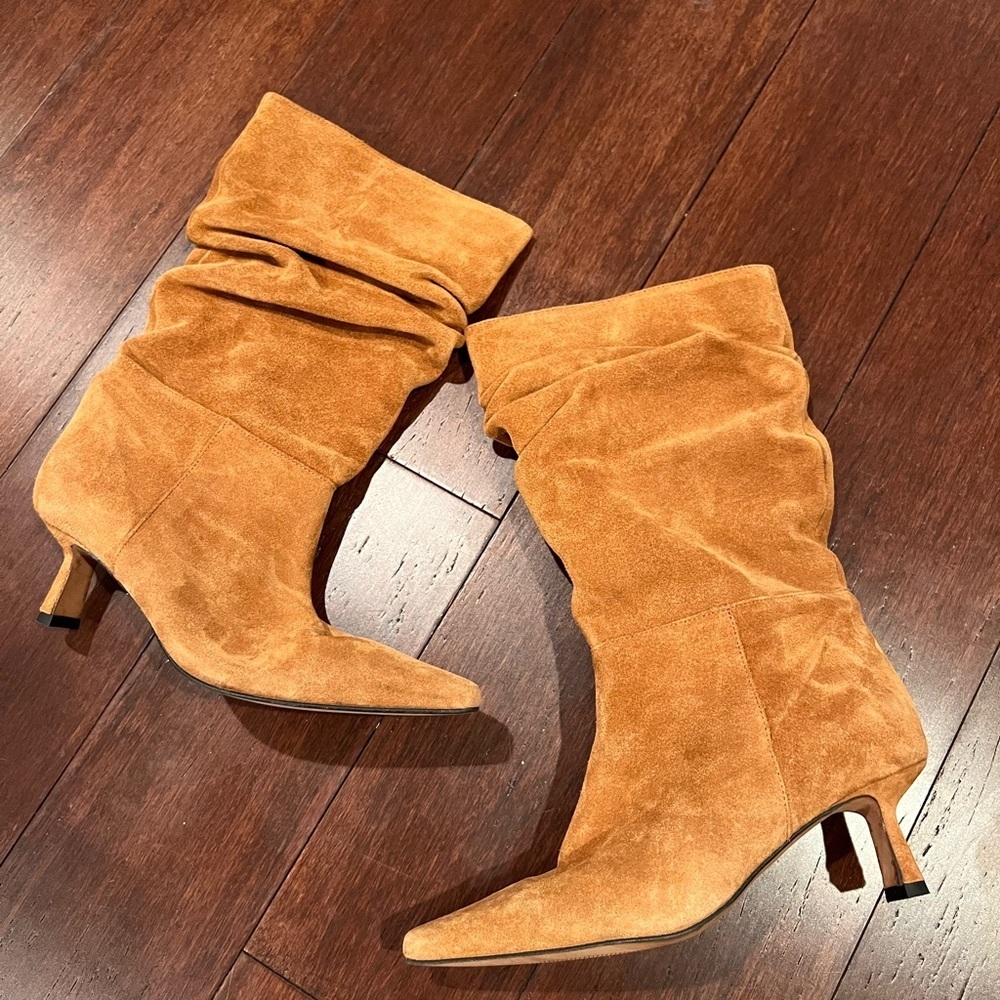 Anthropologie ANGEL ALARCON Suede Slouch Boots